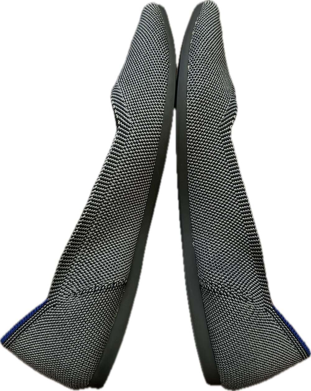 Rothy's The Point Cloud Grey Birdseye Pointed Toe Flat Minimalist Coastal Casual - Picture 14 of 14
